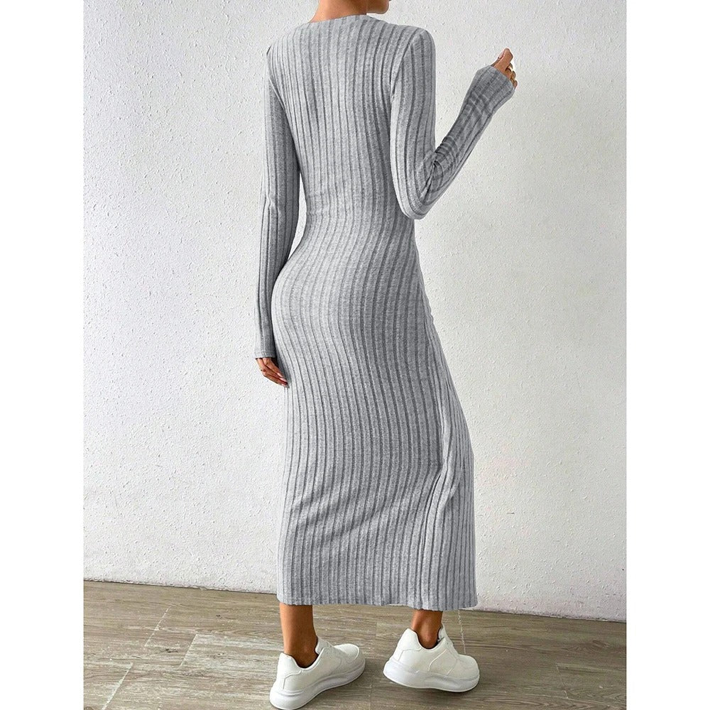 Robe Cache-Cœur Élégance Cotelé