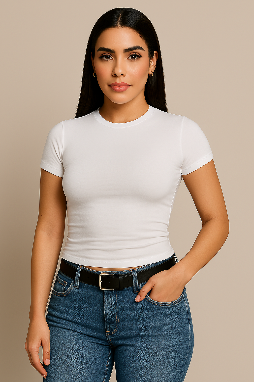 T-shirt Ajusté à Manches Courtes – Basique Moderne